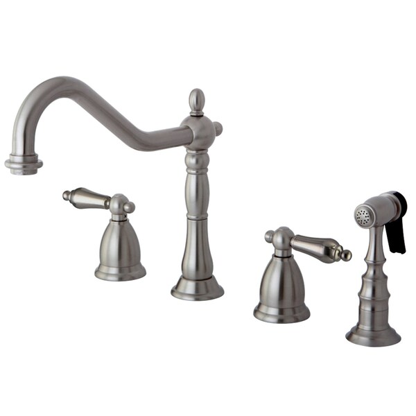 KS1798ALBS Widespread Kitchen Faucet, Brushed Nickel